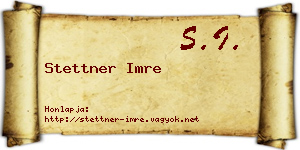 Stettner Imre névjegykártya